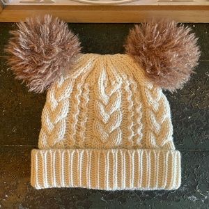 Double Pom beanie winter hat